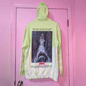 Jaws Horror Movie Lime Green Hoodie